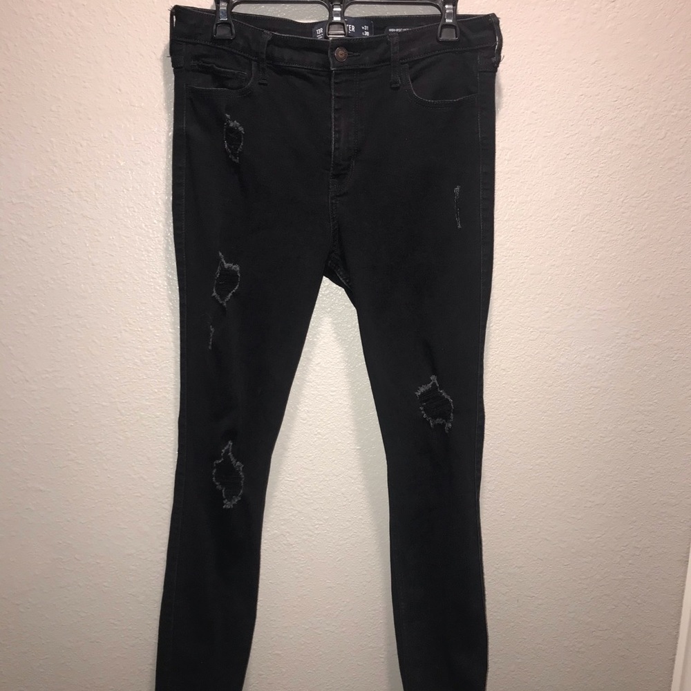 Hollister Black Ripped Skinny Jeans